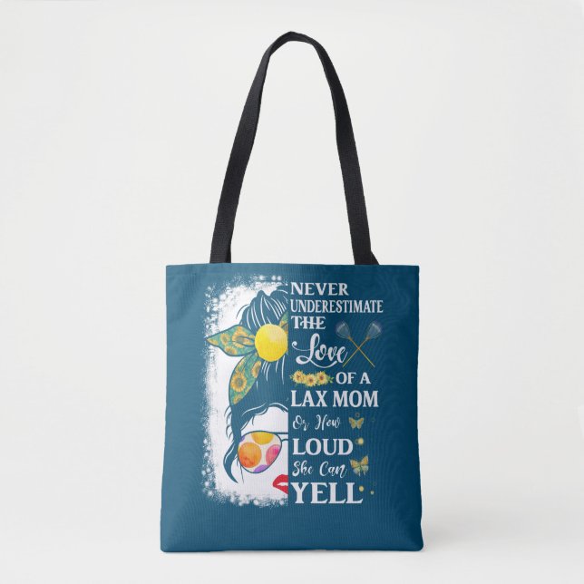 Tote Bag Lacrosse Maman L'Amour De Lax Maman Comme Elle (Devant)