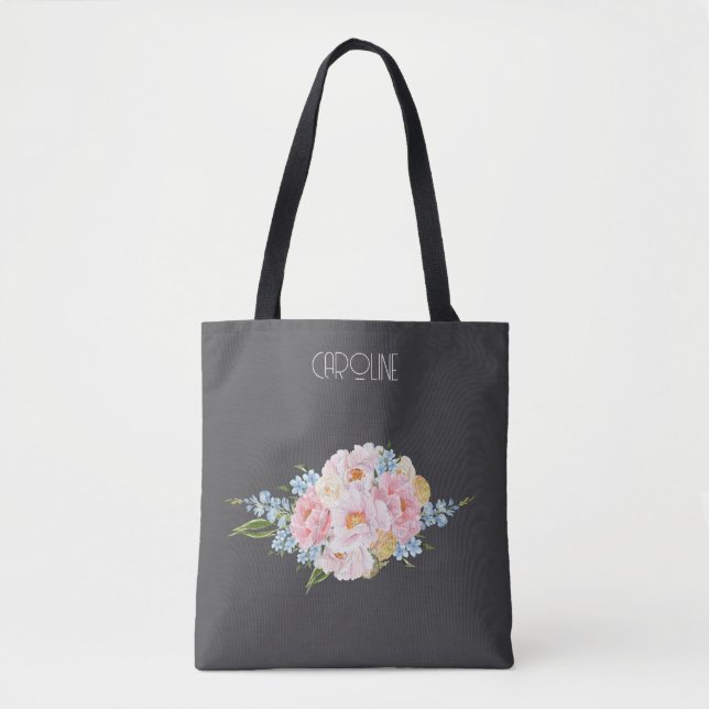 Tote Bag Ladies Elegant Floral  Boho Cute  (Devant)