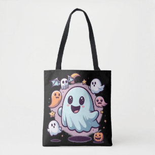 Tote Bag L'adorable escadron de fantômes d'Halloween et ses