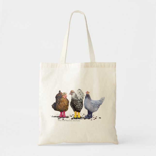 Tote Bag Lady Chickens (Devant)