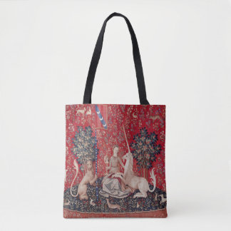 Tote Bag Lady et Unicorne Vue de la Tapisserie Médiévale