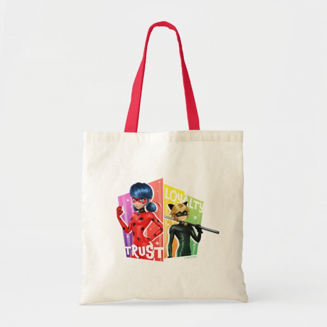 Tote Bag Ladybug & Cat Noir | Confiance et fidélité (Devant)