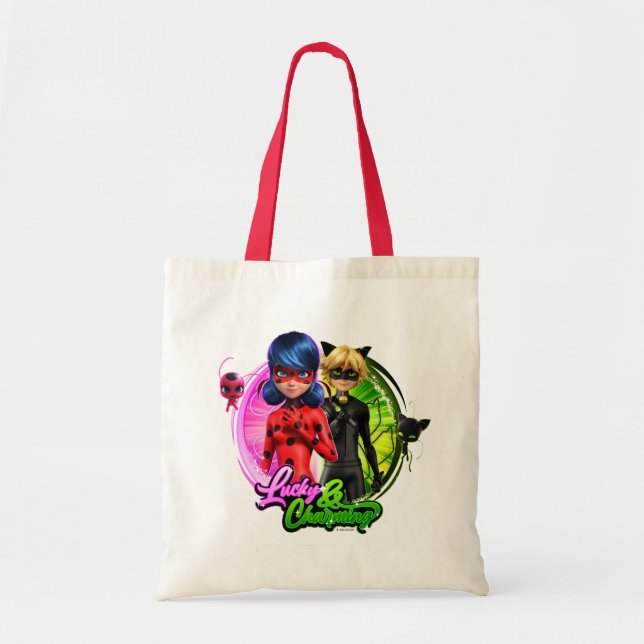 Tote Bag Ladybug & Cat Noir | Lucky & Charming (Devant)