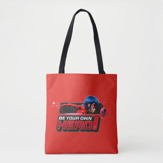 Tote Bag Ladybug et Tikki | Soyez Votre Propre Héros ! (Devant)