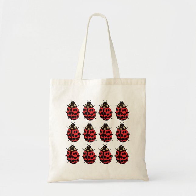 Tote Bag Ladybug Red Black Insect Ladybug (Devant)