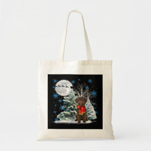 Tote Bag Lagotto Romagnolo Sous La Lune Noël Neige P