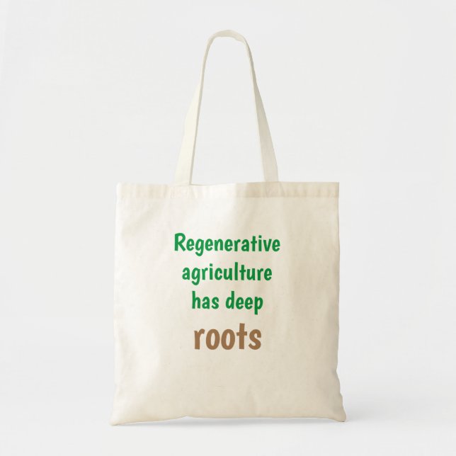 Tote Bag "L'agriculture régénératrice a des racines profond (Devant)