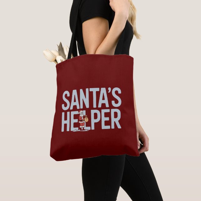 Tote Bag L'aide de Noël du Père Noël (De près)