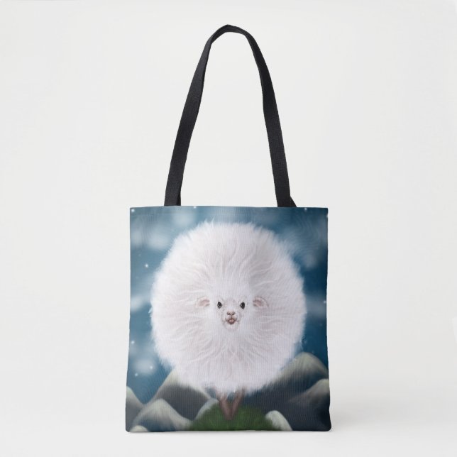Tote Bag Laine Whimsical : Moutons Super Fluffy Silly sur (Devant)
