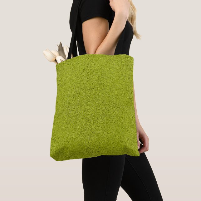 Tote Bag L'air de Snuggly Chartreuse Green Suede (De près)