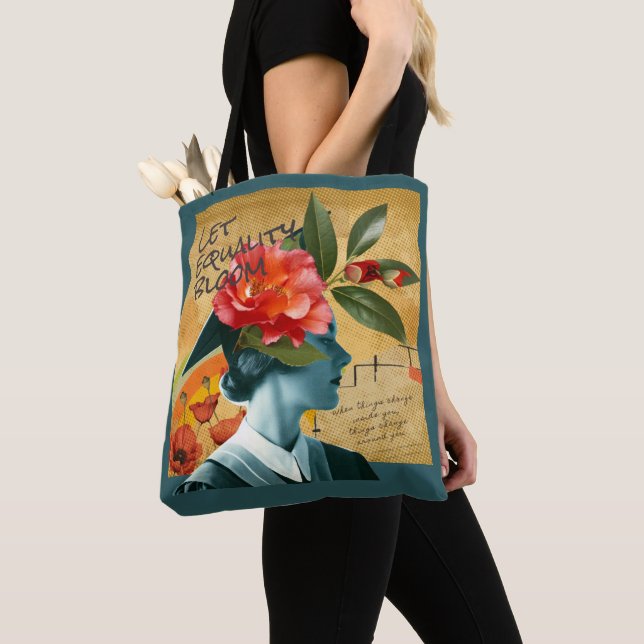 Tote Bag Laisser fleurir l'égalité (De près)