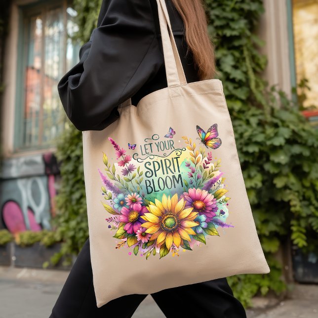 Tote Bag Laisser fleurir ton esprit (Créateur téléchargé)