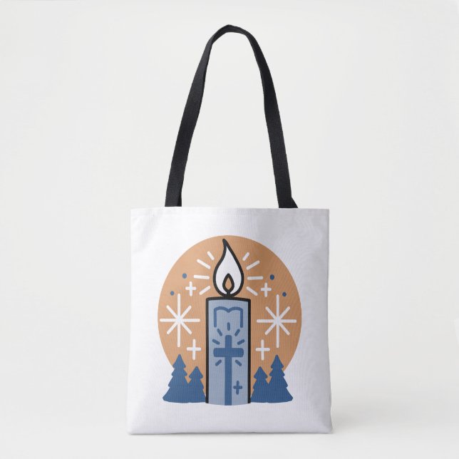 Tote Bag Laisser la foi briller : Thème hiver (Devant)