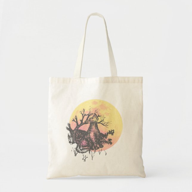 Tote Bag Laisser La Lune Guide, Loup & Lune, Lettres Rustiq (Devant)