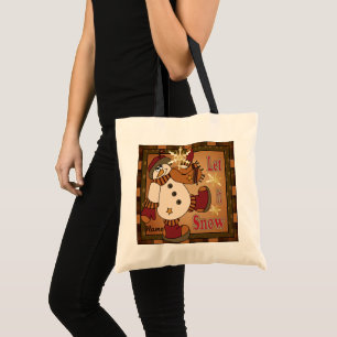 Tote Bag Laisser neiger Holiday Snowman