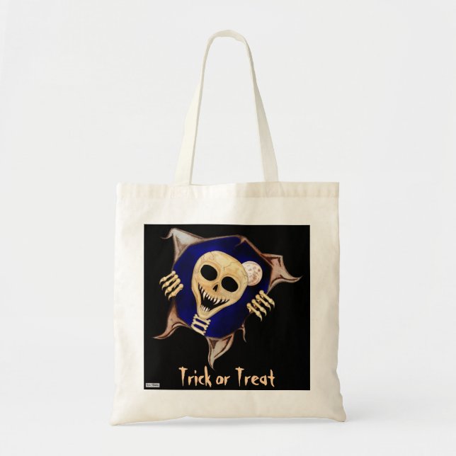 Tote Bag Laissez-moi sortir (Échapper à Skeleton) Halloween (Devant)