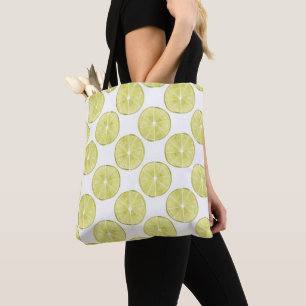 Tote Bag Laissez-nous taco à son sujet motif de chaux de