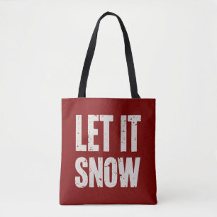 Tote Bag Laissez tomber la neige Rétro Noël Famille Corresp