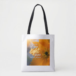 Tote Bag 🌞Laissez votre lumière briller ! Écriture inspira