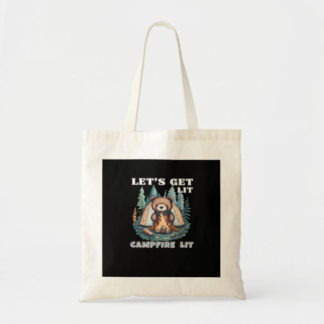 Tote Bag Laissons-nous ! Classique feu de camp (Devant)
