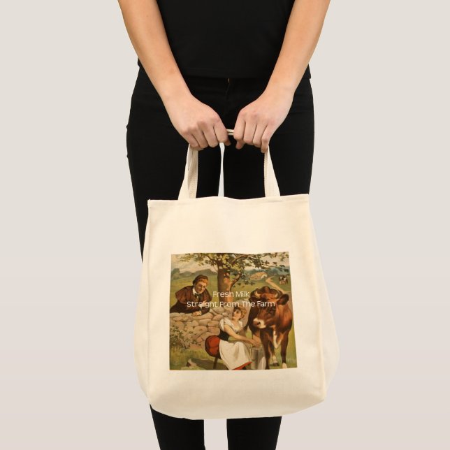 Tote Bag Lait frais directement de la ferme (Devant (produit))