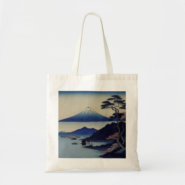 Tote bag -  Lake, Pine and Mountain - Japan (Devant)