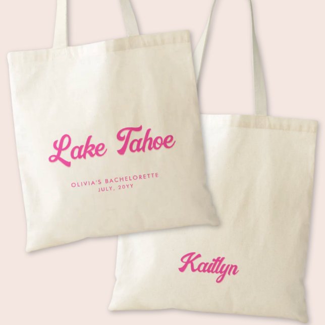 Tote Bag Lake Tahoe Bachelorette Party Personnalisé Fourre- (Lake Tahoe Bachelorette Party Tote Bag)