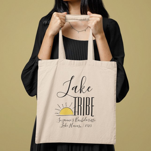 Tote Bag Lake Tribe Girl's Trip Bachelorette Vacation (Créateur téléchargé)