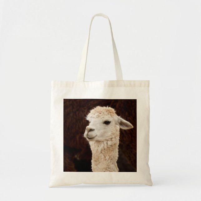 Tote Bag Lama blanc (Devant)