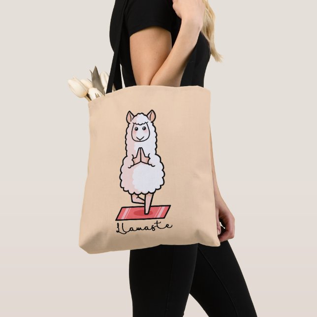 Tote Bag Lama de yoga - Llamaste (De près)