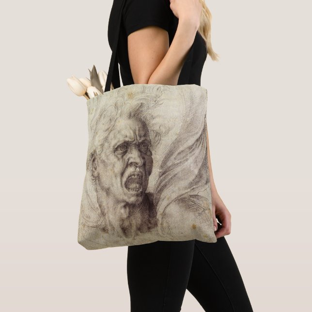 Tote Bag L'âme damnée de Michel-Ange, chef d'un homme (De près)
