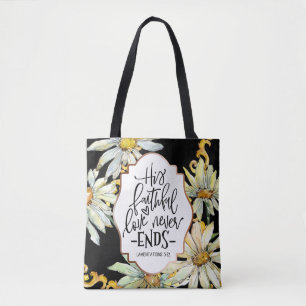 Tote Bag Lamentations 3:22 Son Amour Fidèle Ne Finit Jamais