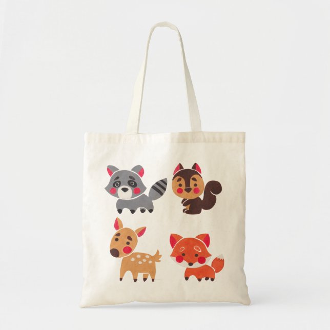 Tote Bag L'ami heureux de forêt (Devant)