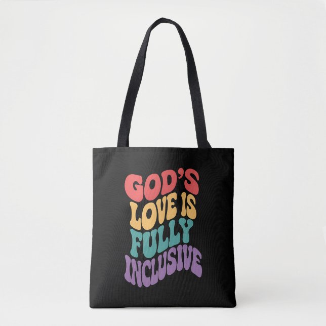Tote Bag L'Amour de Dieu est entièrement inclusif Christian (Devant)