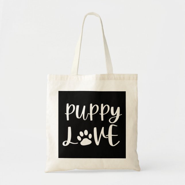 Tote Bag L'amour des chiots (Devant)