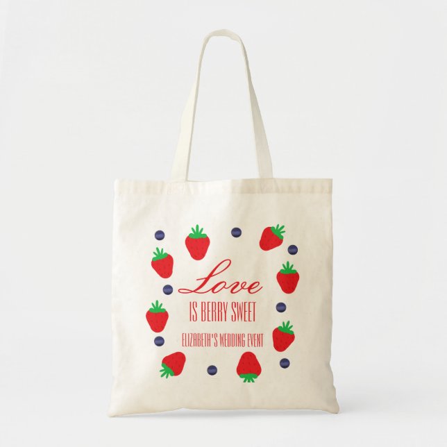 Tote Bag L'amour est Berry Fête des mariées de fruits sucré (Devant)