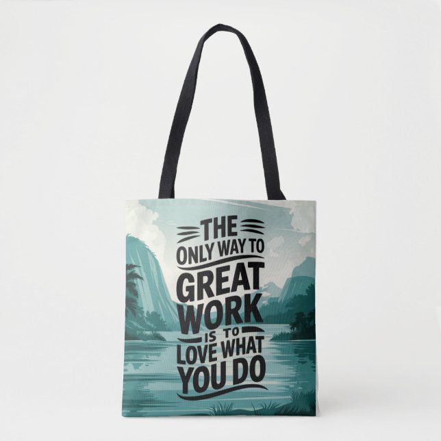 Tote Bag L'amour est dans le travail (Devant)