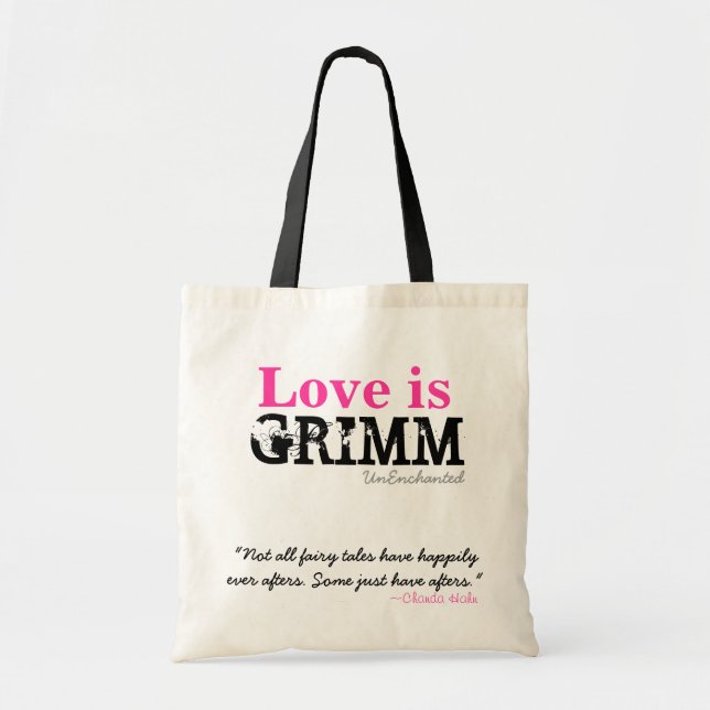 Tote Bag L'amour est Grimm Fourre-tout + Citation (Devant)