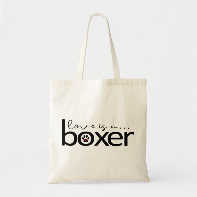 Tote Bag L'amour est un boxeur (Devant)