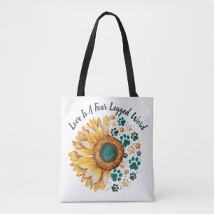 Tote Bag L'amour est un mot à quatre pattes, amoureux des c