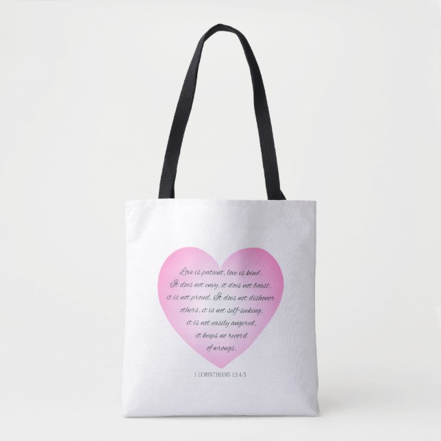 Tote Bag L'amour est une citation du patient Valentine | SA (Devant)