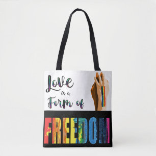Tote Bag L'amour est une forme de liberté Fierté Fourre-tou