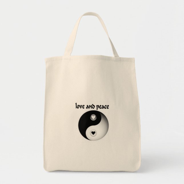 Tote Bag L'amour et la paix (Devant)