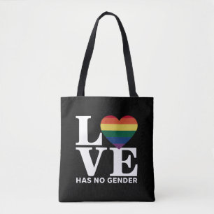 Tote Bag L'amour n'a pas de genre Mois de la fierté arc-en-
