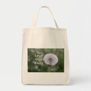 Tote Bag L'amour n'échoue jamais Dandelion1 Corinthiens 13