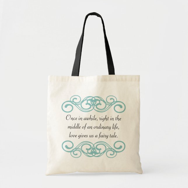 Tote Bag L'amour nous donne une citation de conte de fées (Devant)
