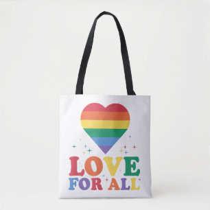 Tote Bag L'amour pour tous LGBTQ Rainbow Pride gay lesbienn