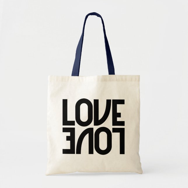 Tote Bag L'amour reflété Monochrome (Devant)