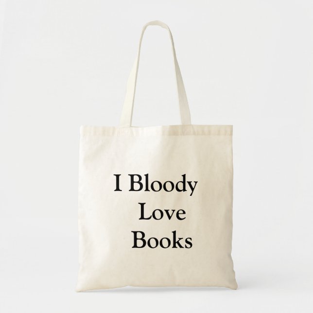 Tote Bag "L'amour sanglant réserve" les amoureux des livres (Devant)
