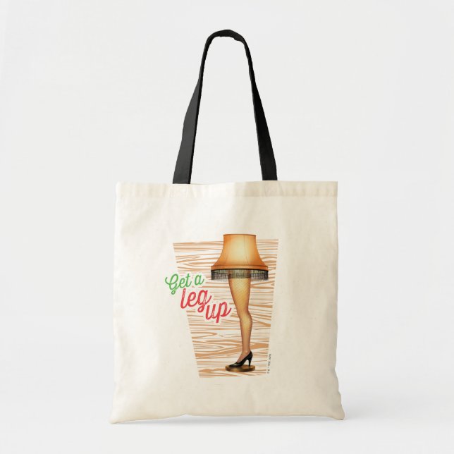 Tote Bag Lampe d'histoire de Noël | Leg Up (Devant)